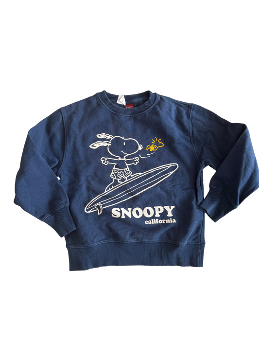 ZARA Sweatshirt Snoopy dunkelblau 134