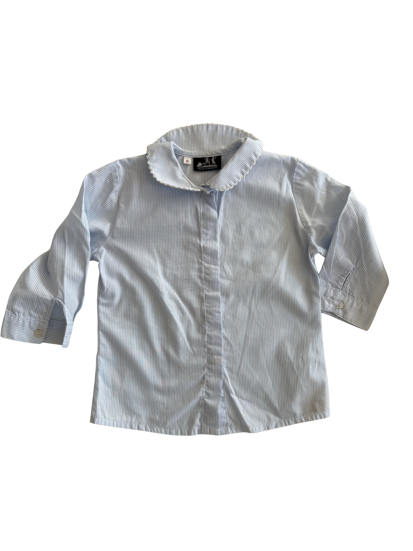 MAIKE HORNBERG Bluse blau weiß 86