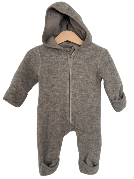 HESSNATUR Wollwalk-Anzug Jacke Schurwolle beige 62/68