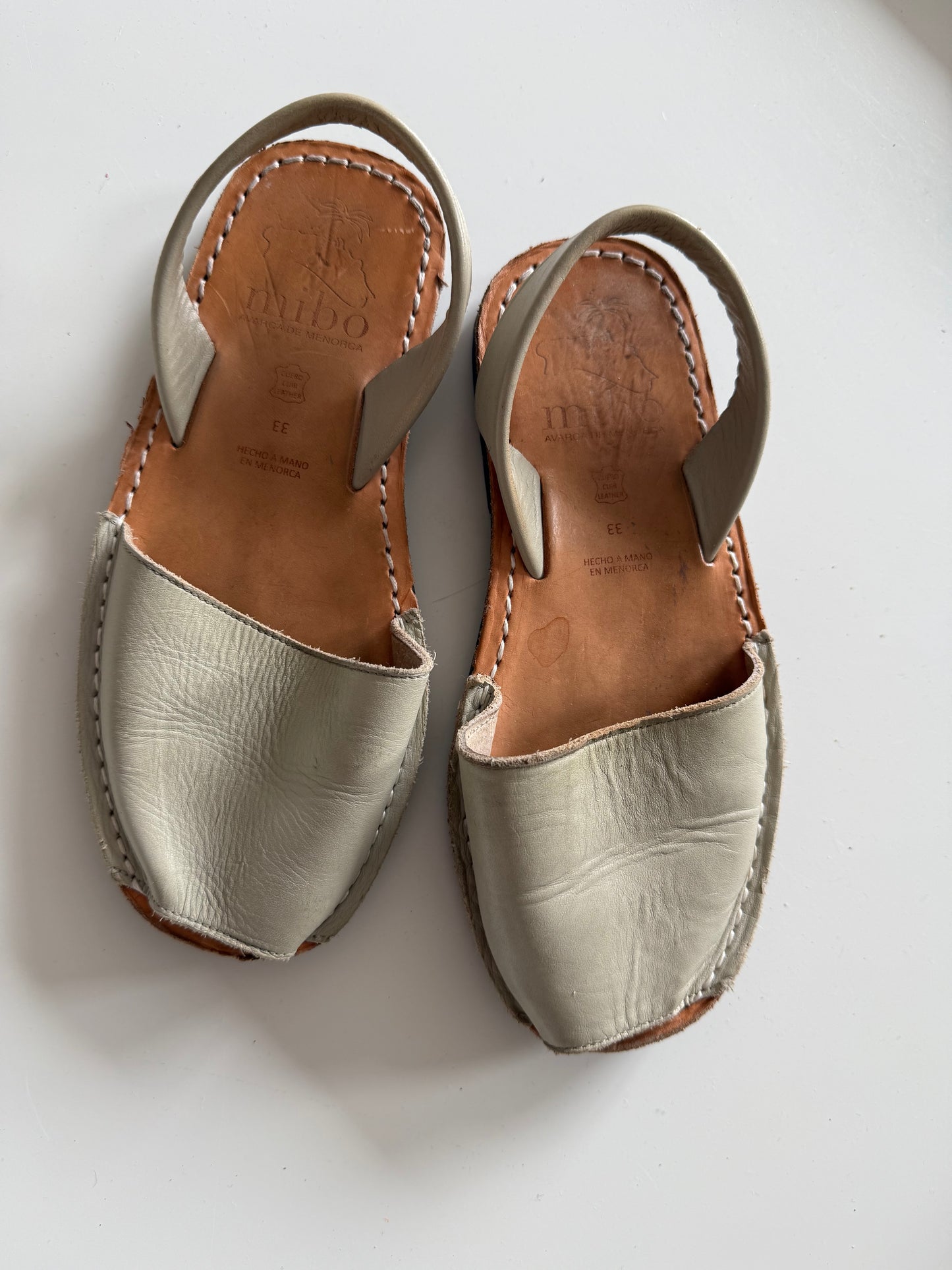 MIBO Sandalen Menorquinas Avarca  Nobuck beige Leder 33