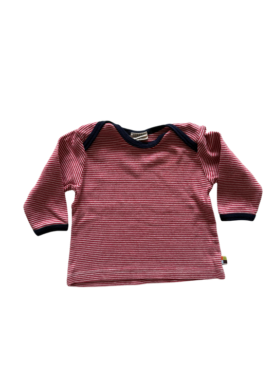 LOUD & PROUD Langarmshirt rot weiß gestreift 62/68