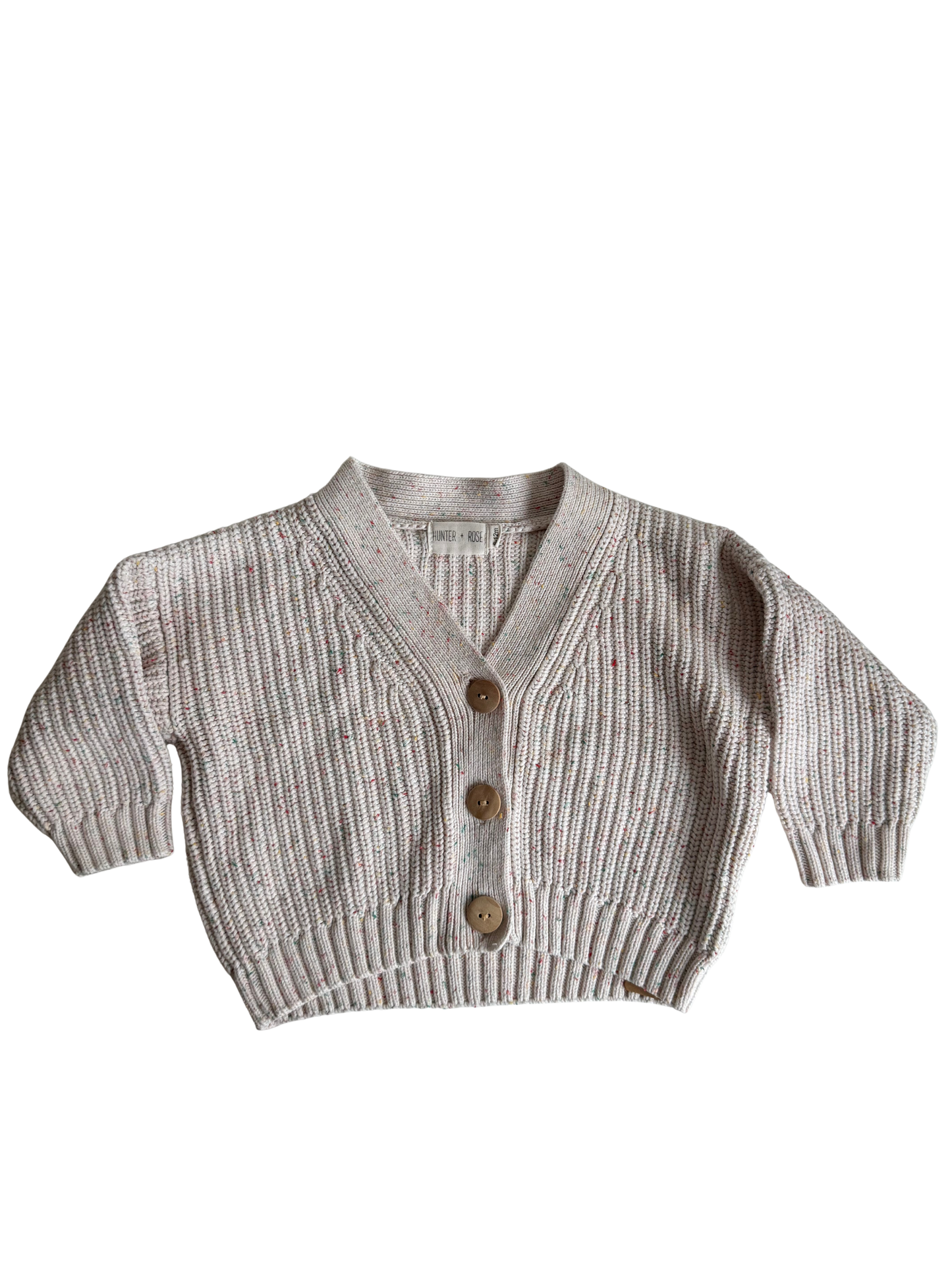 HUNTER + ROSE 
Strickjacke beige bunt 74/80