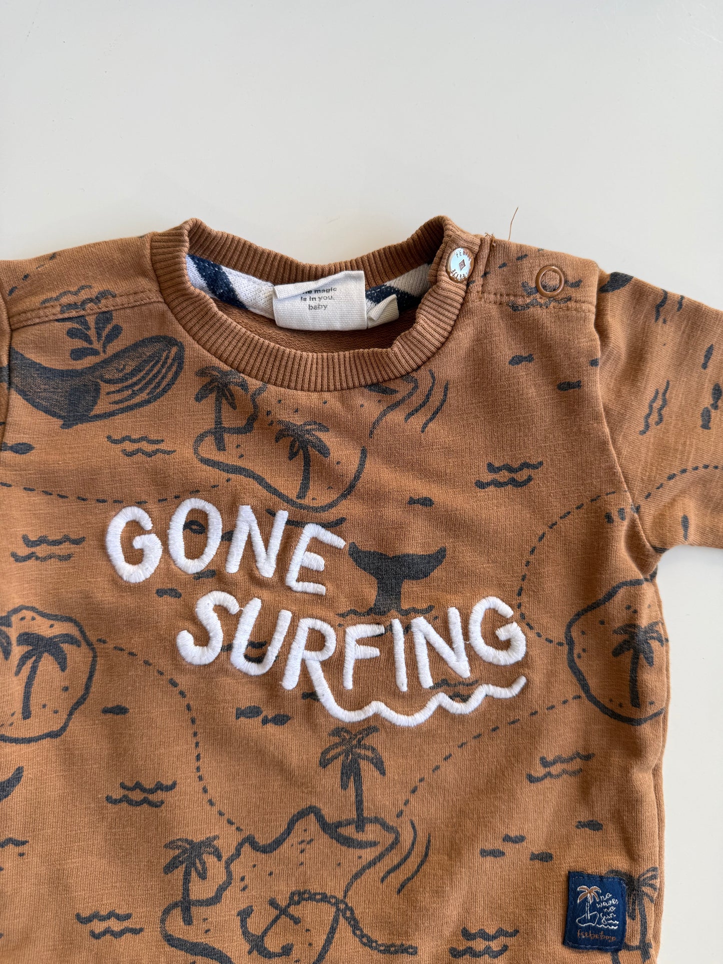 FEETJE Sweatshirt gone Surfing braun 62
