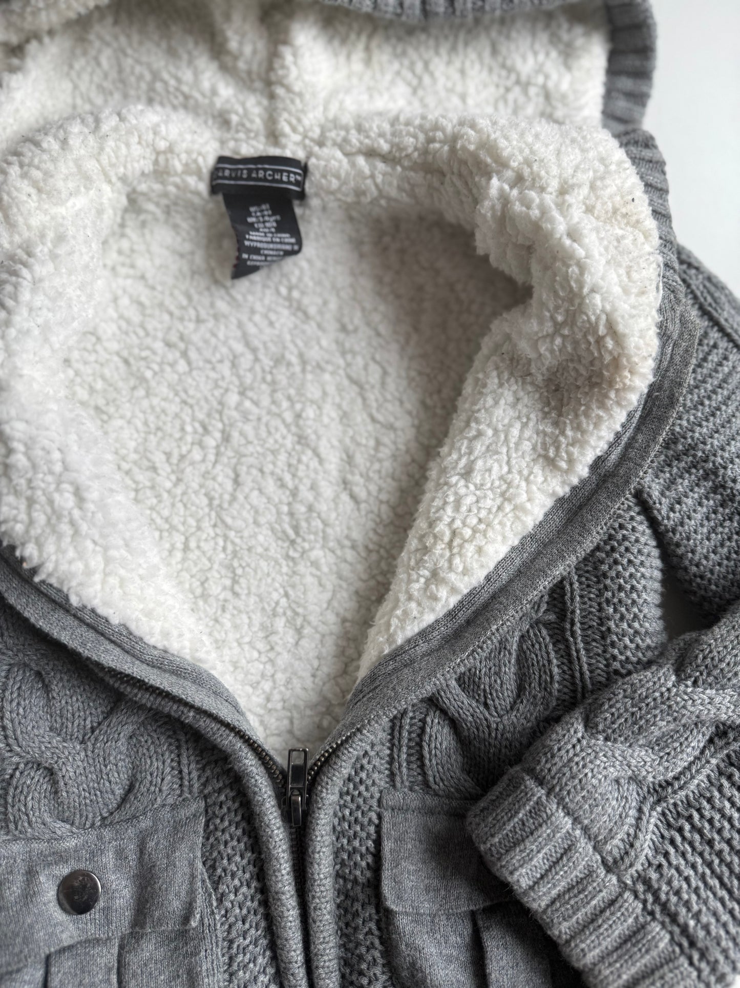 JARVIS ARCHER Sweatjacke Strickjacke grau 104