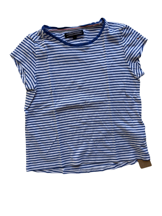 TOMMY HILFIGER T-Shirt blau weiß gestreift 128