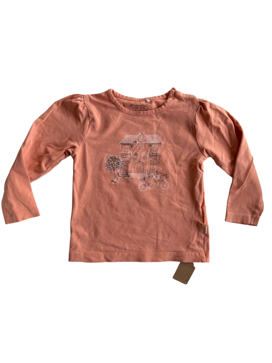 MINYMO Langarmshirt lachsfarben 92