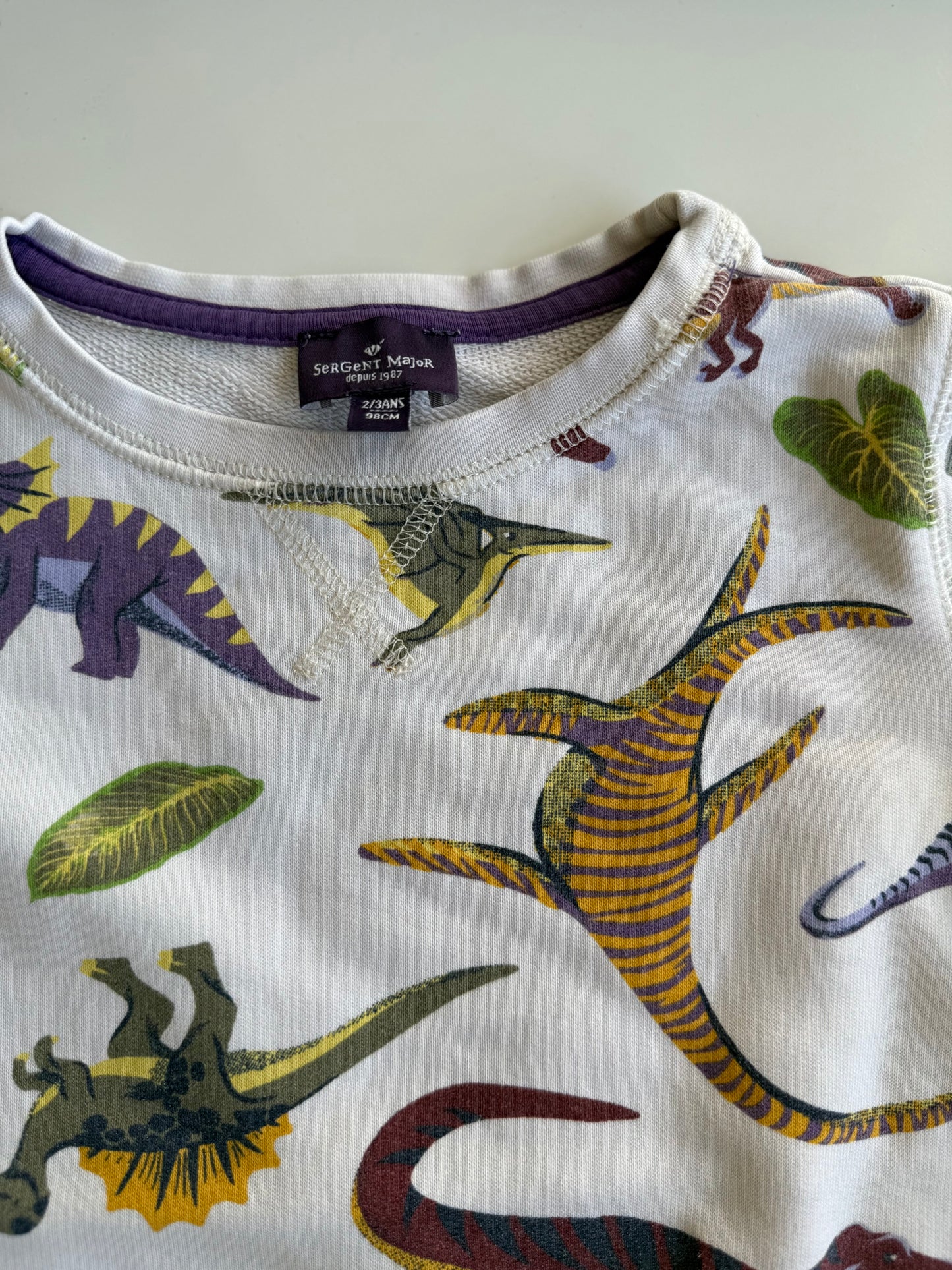 SERGENT MAJOR Sweatshirt Dinos weiß 98