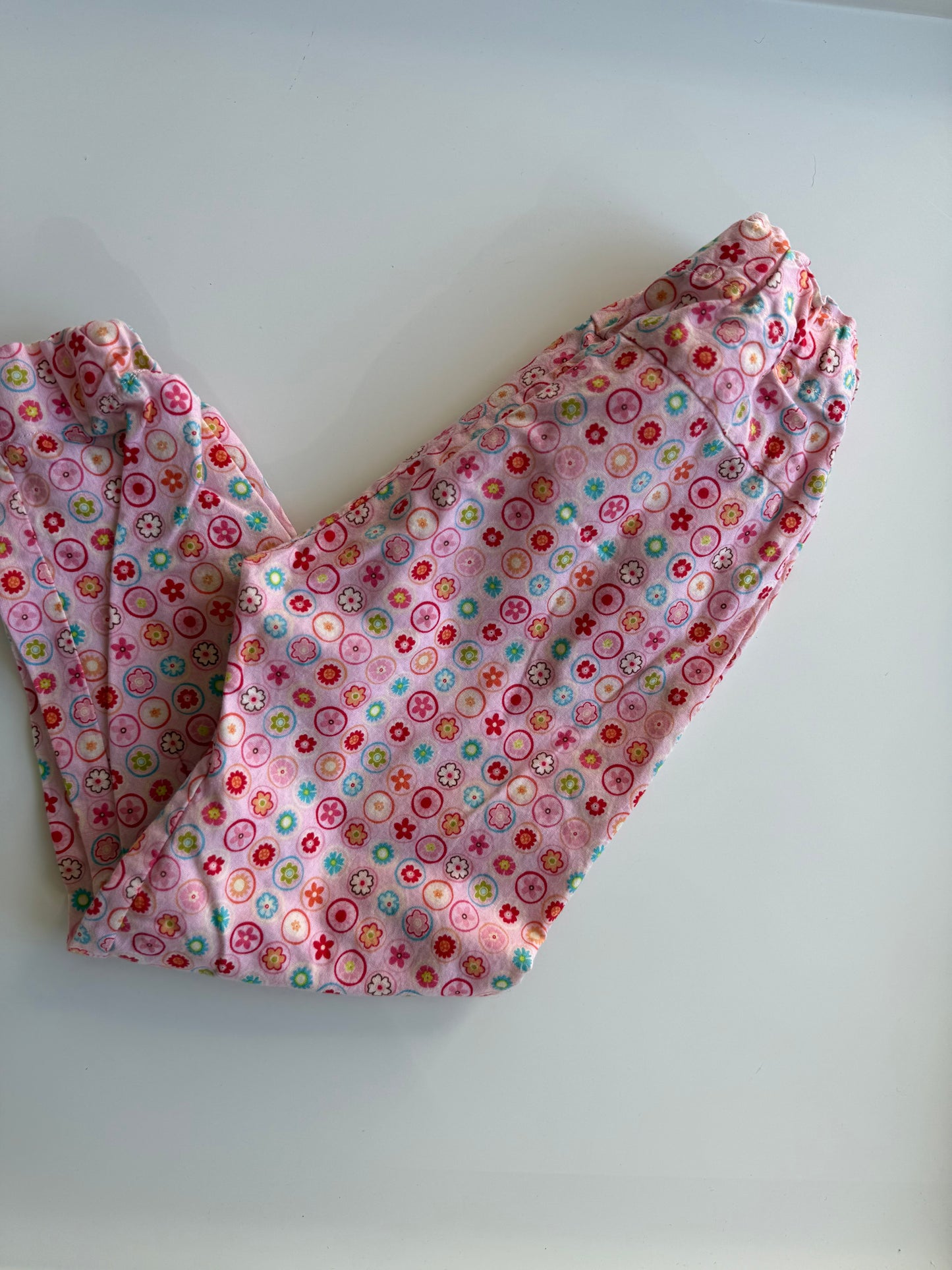 HANDMADE Hose kunterbunt pink 110/116
