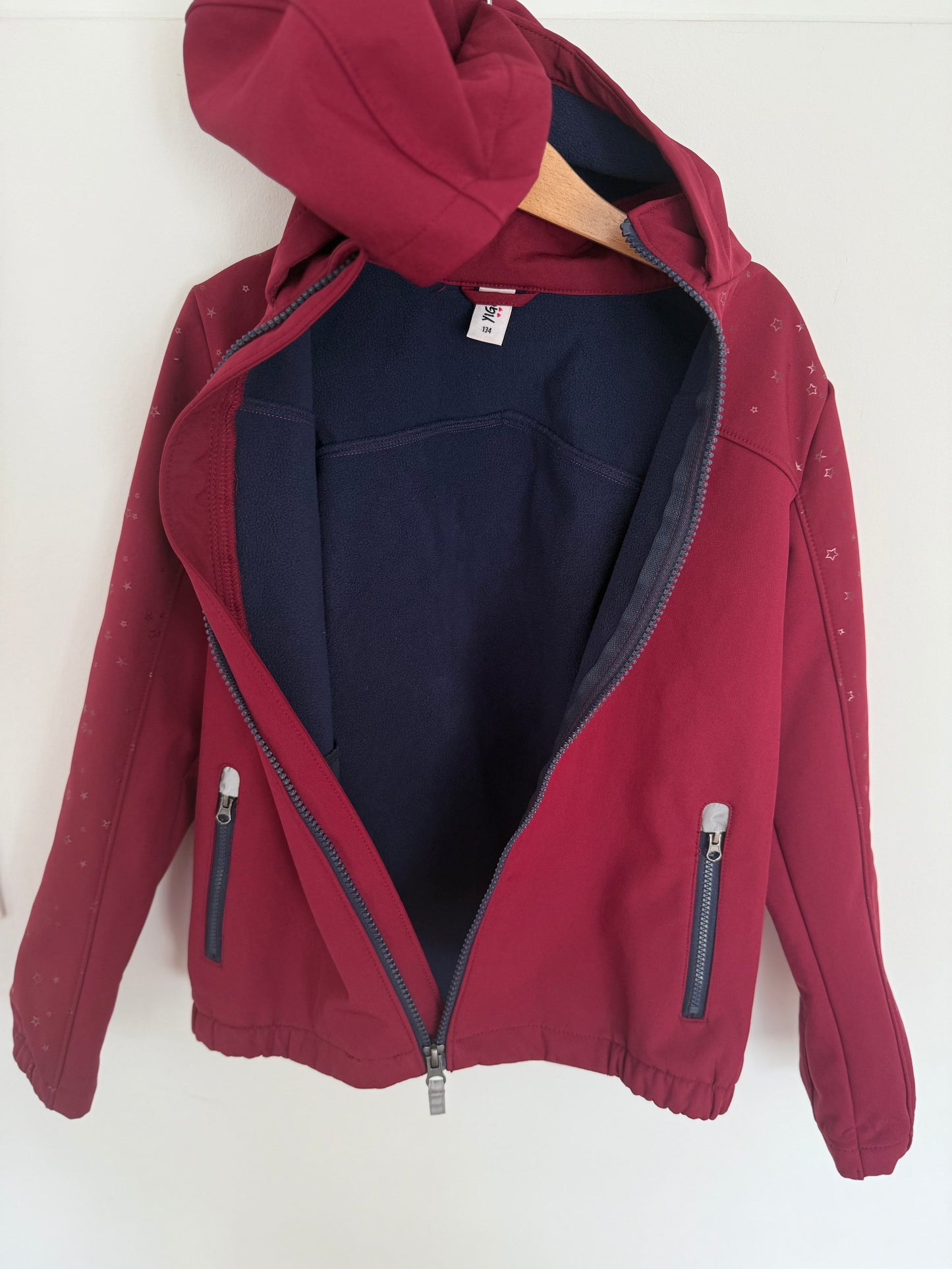 YIGGA Softshelljacke dunkelrot 134