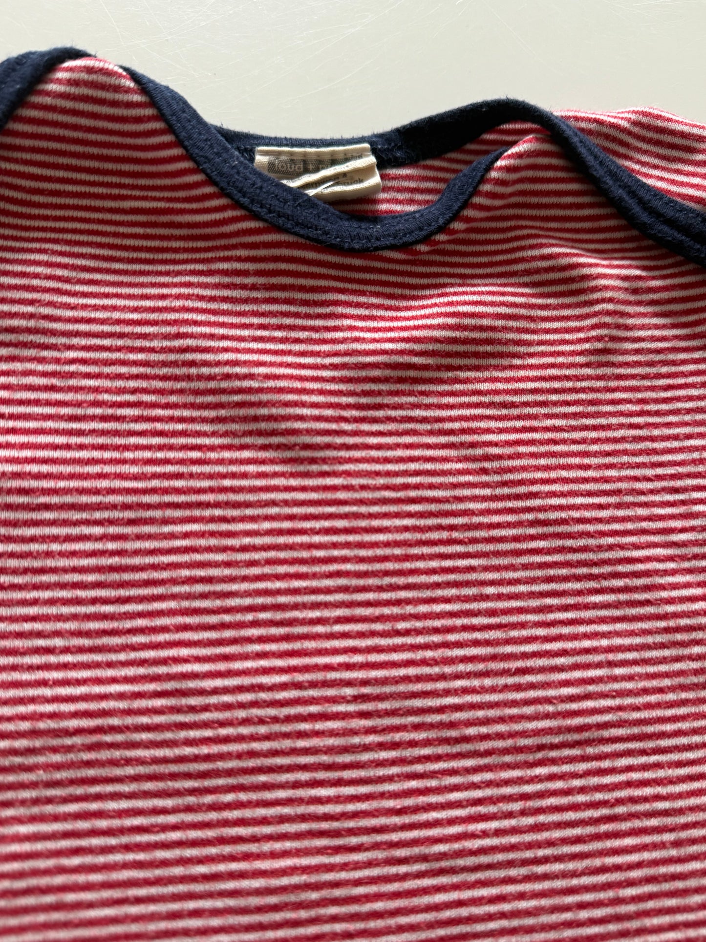 LOUD & PROUD Langarmshirt rot weiß gestreift 62/68