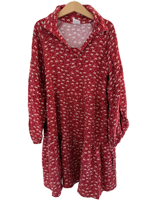 ZARA Kleid rot weiß 140