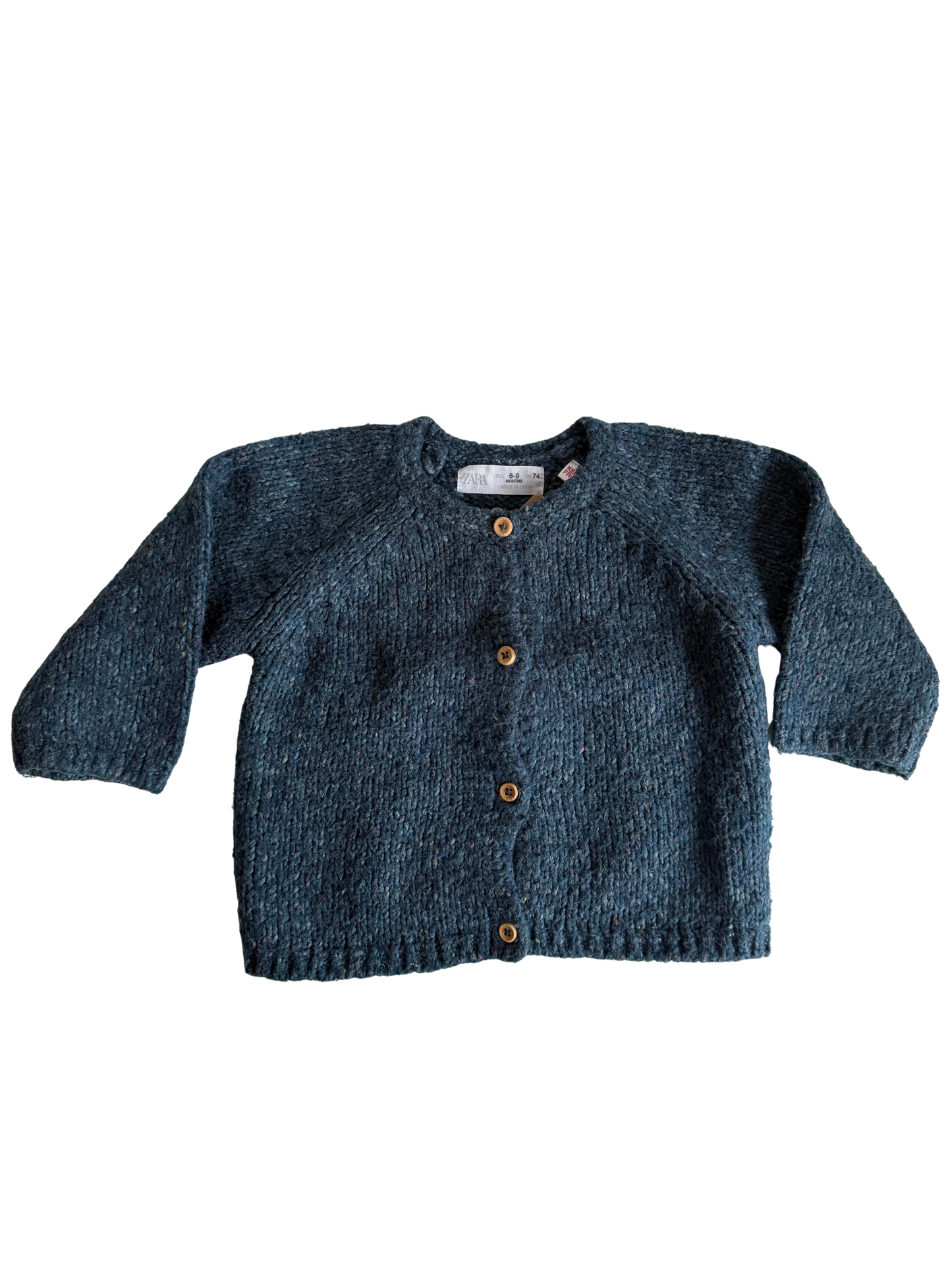 ZARA 
Strickjacke blau meliert 74