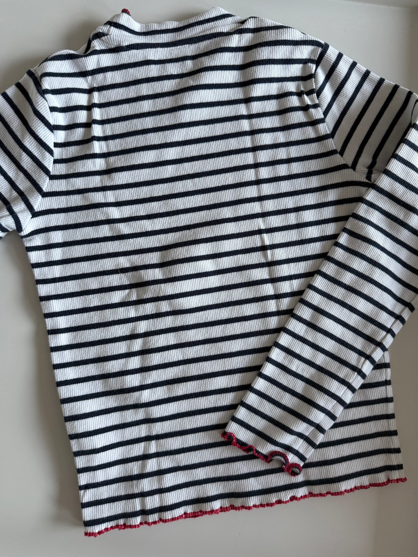 PEPE JEANS Langarmshirt ripp blau weiß 164