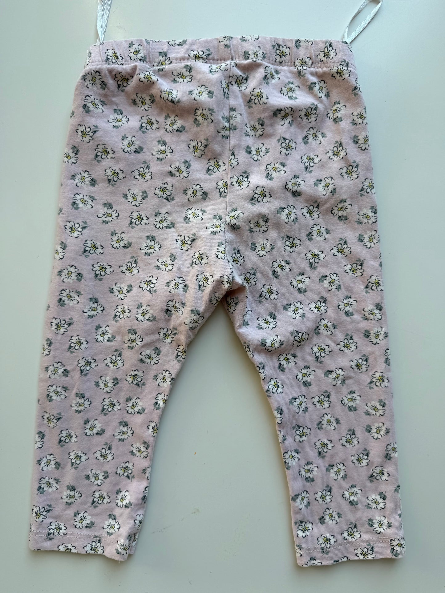 H&M Leggings Rosa Streublumen 74