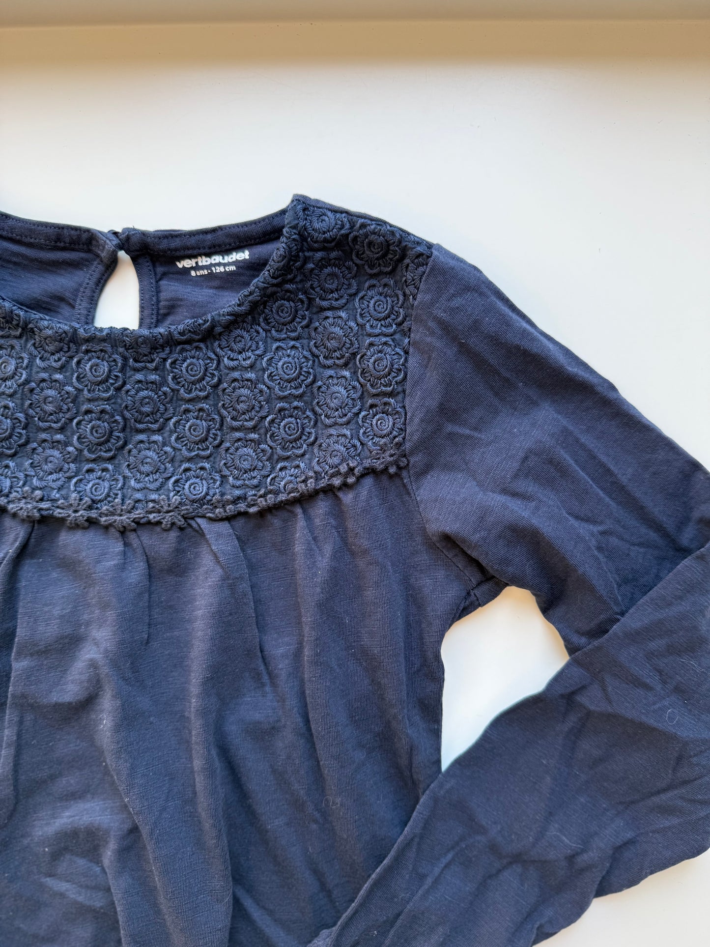 VERBAUDET Langarmshirt dunkelblau 122/128