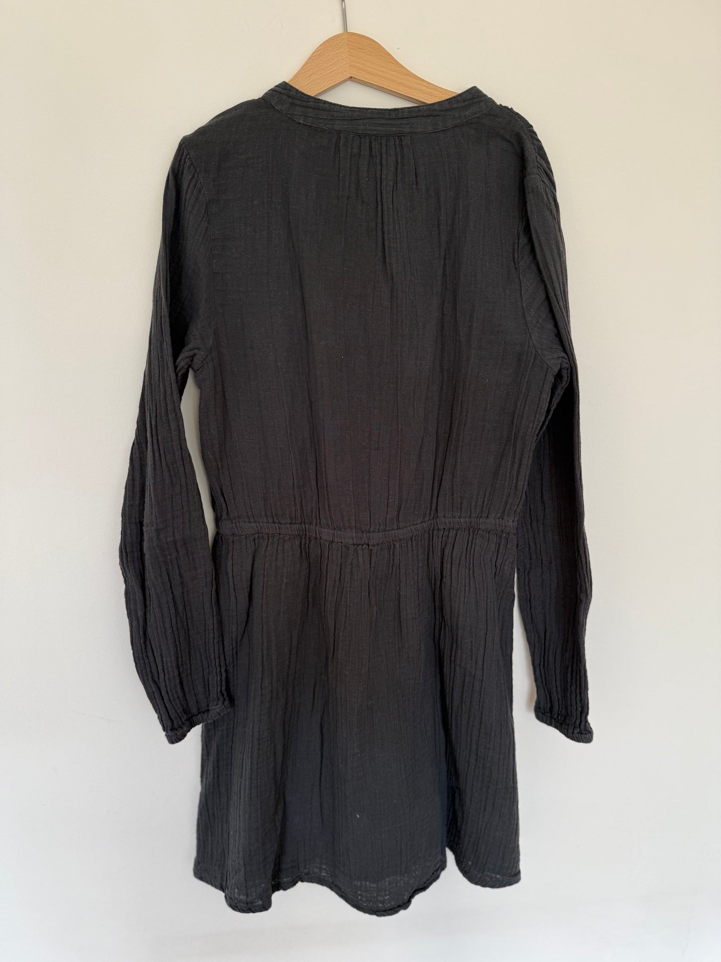 LIKE FLO Kleid dunkelgrau Musselin 152