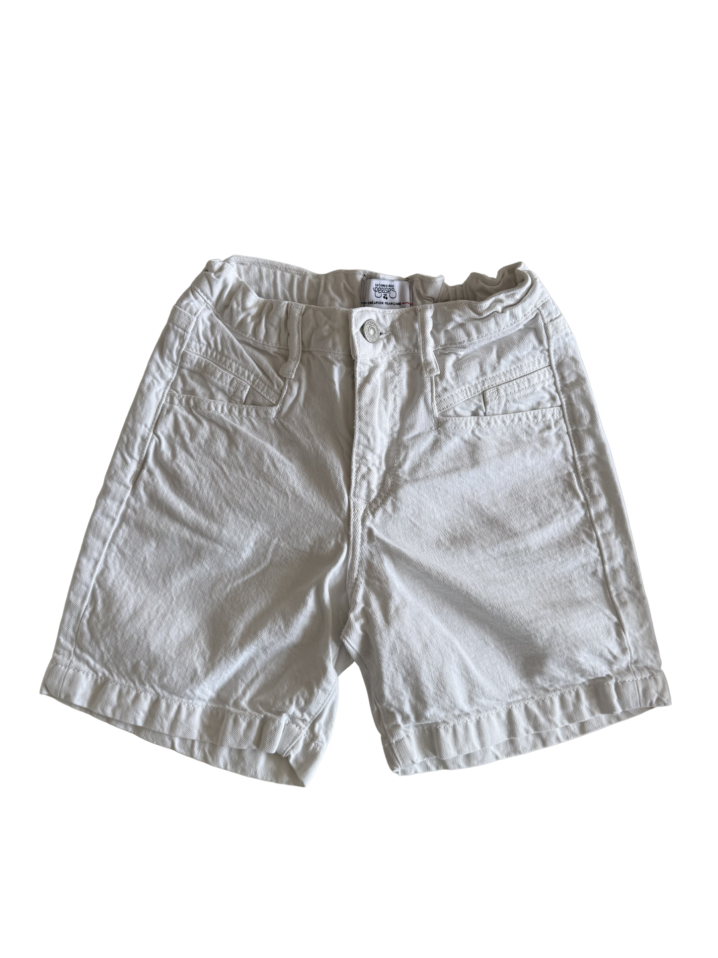 LE TEMPS DES CERISES Shorts kurze Hose Bermuda Jeans weiß 140