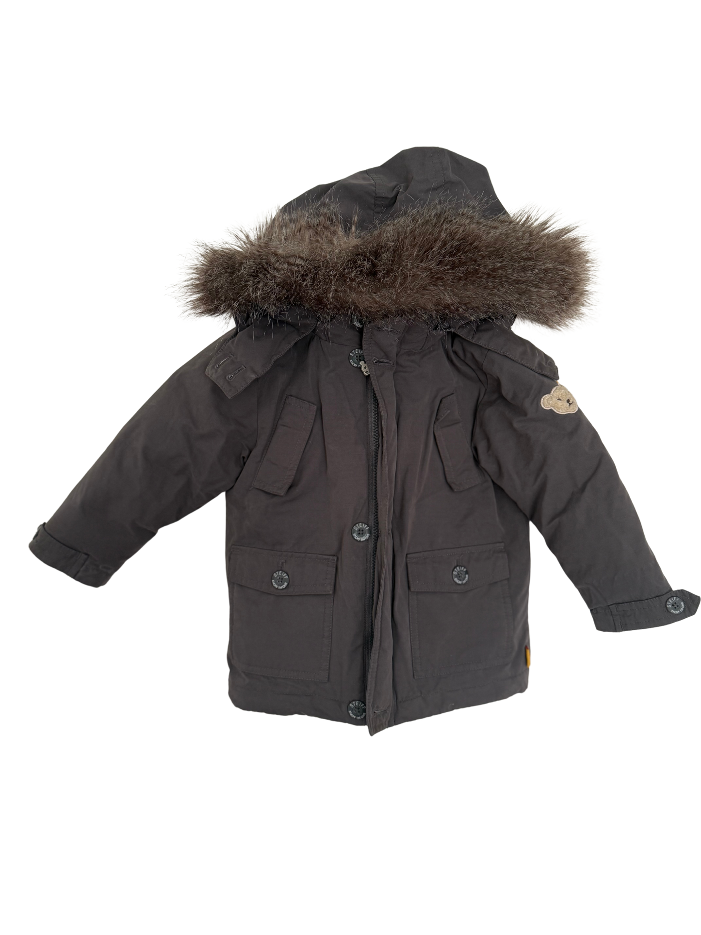 STEIFF Daunenjacke grau warm gefüttert 80