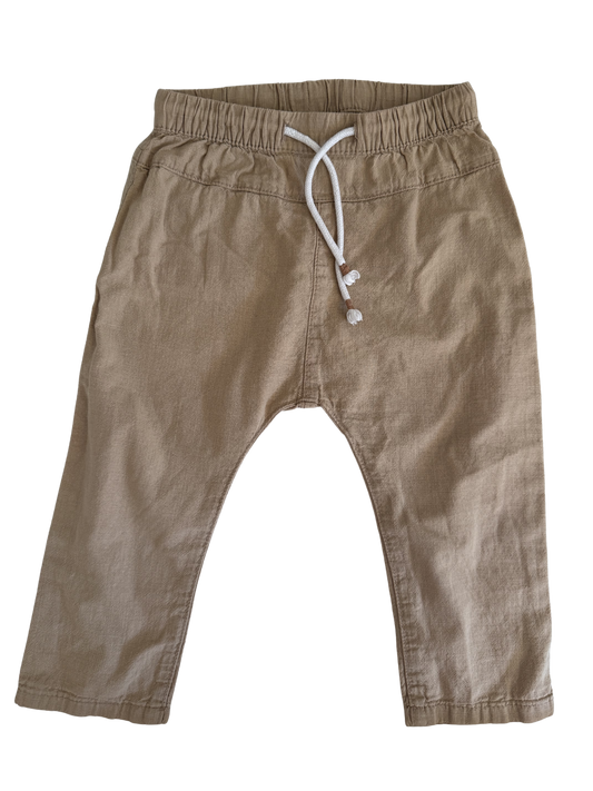 H&M Hose Leinen beige 86