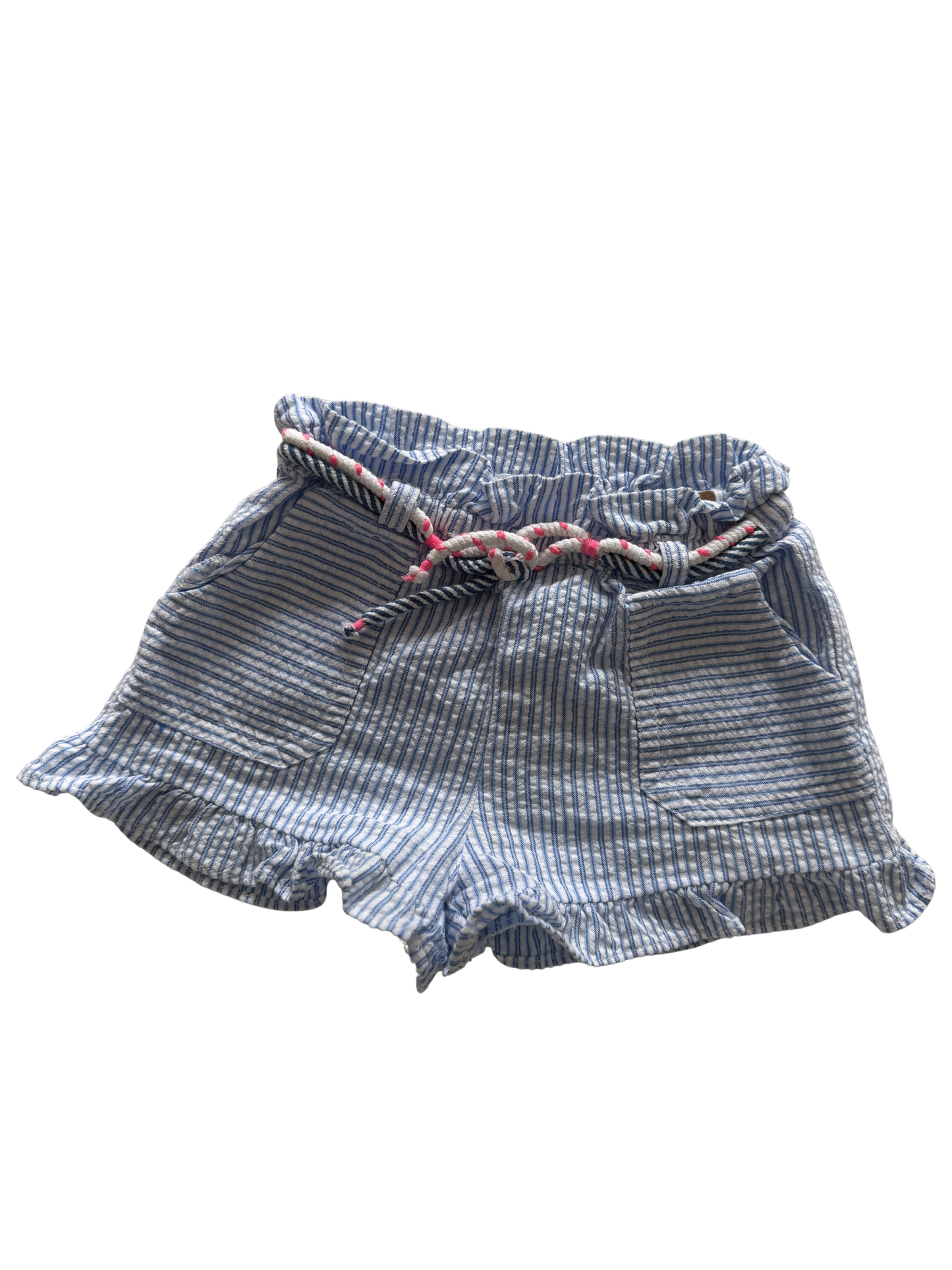 ZARA Shorts blau weiß 74