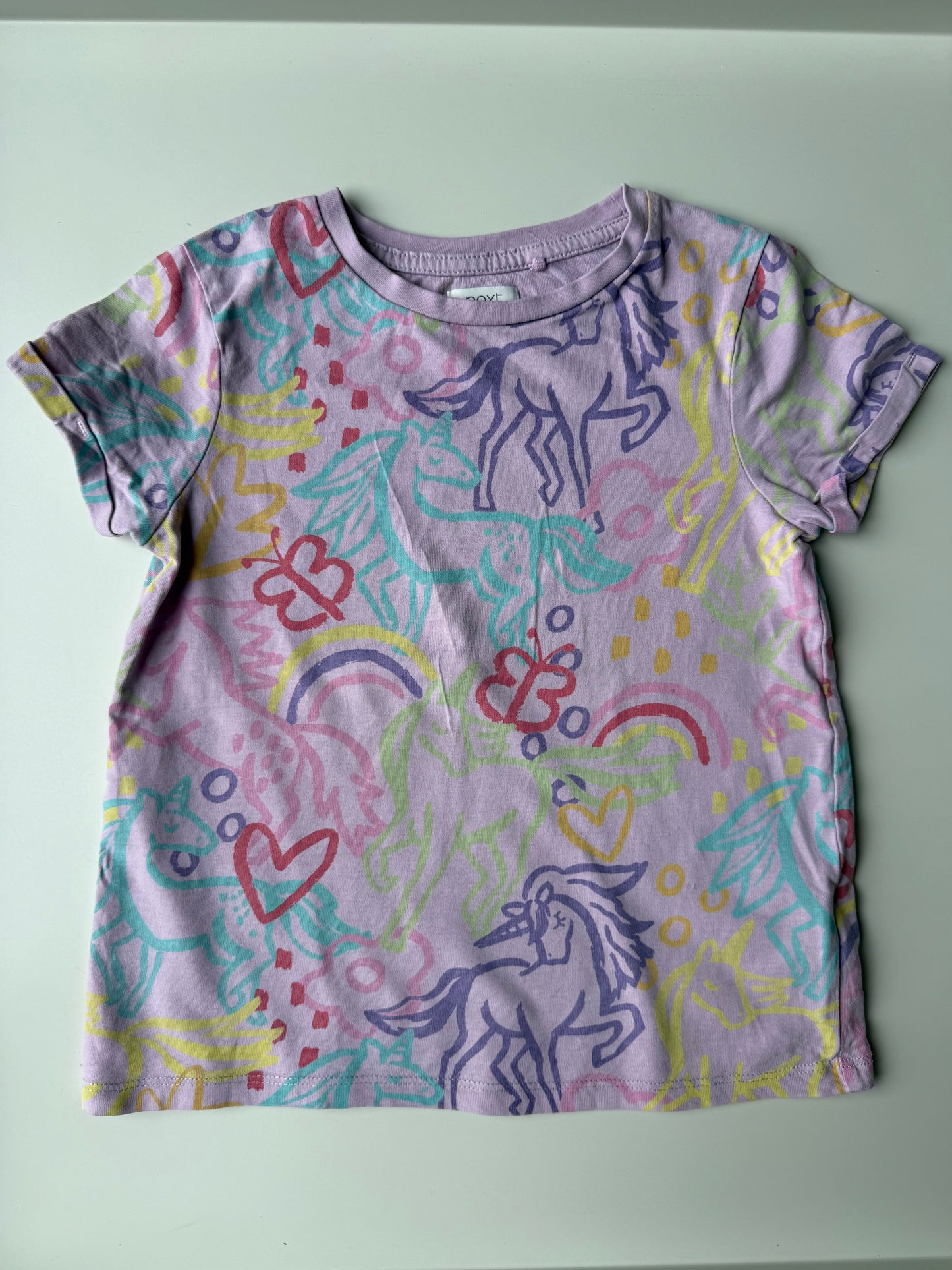 NEXT T-Shirt Einhörner lila bunt 116