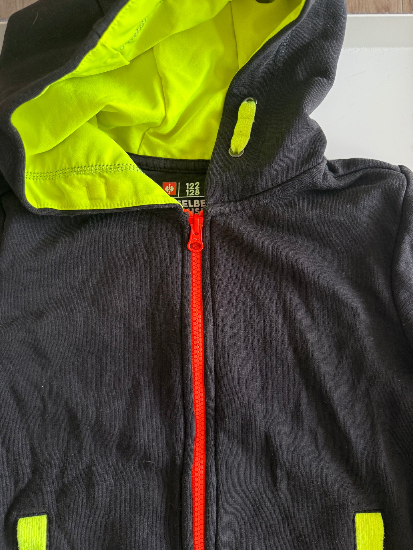 ENGELBERT STRAUSS Sweatjacke schwarz gelb 122/128