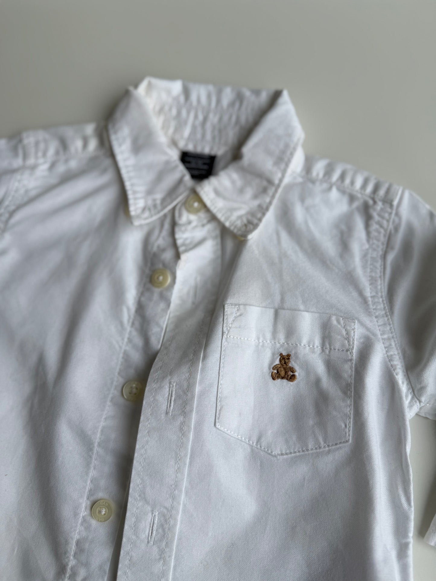 GAP Hemd Oxford Bärchen weiß 80/86