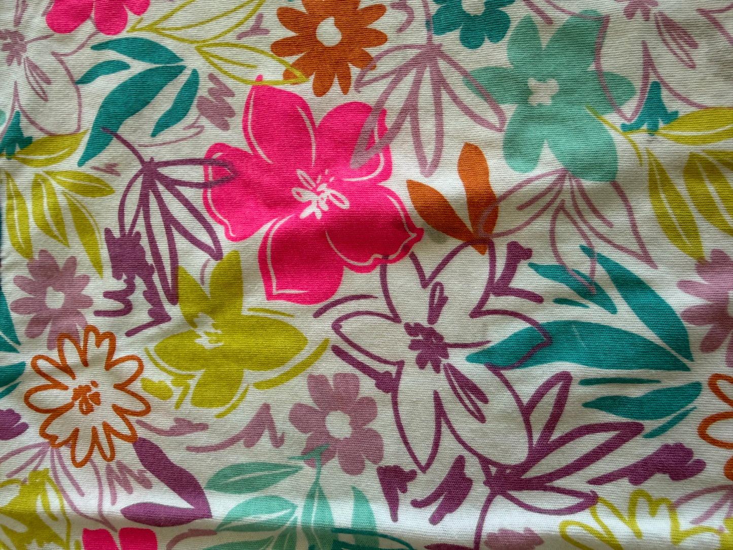 C&A T-Shirt Blumen neon 134