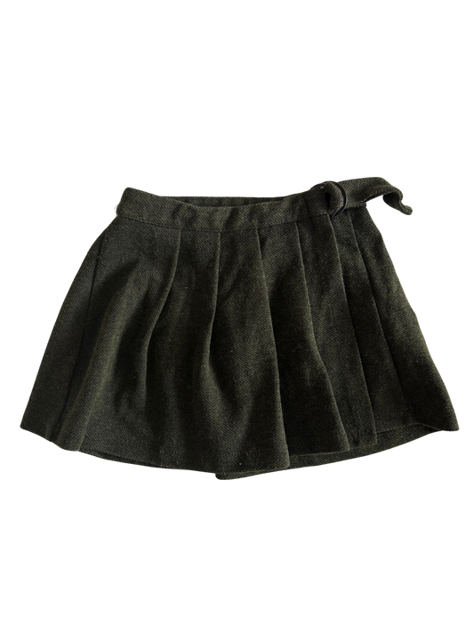 ZARA Schottenrock Faltenrock dunkelgrün 116