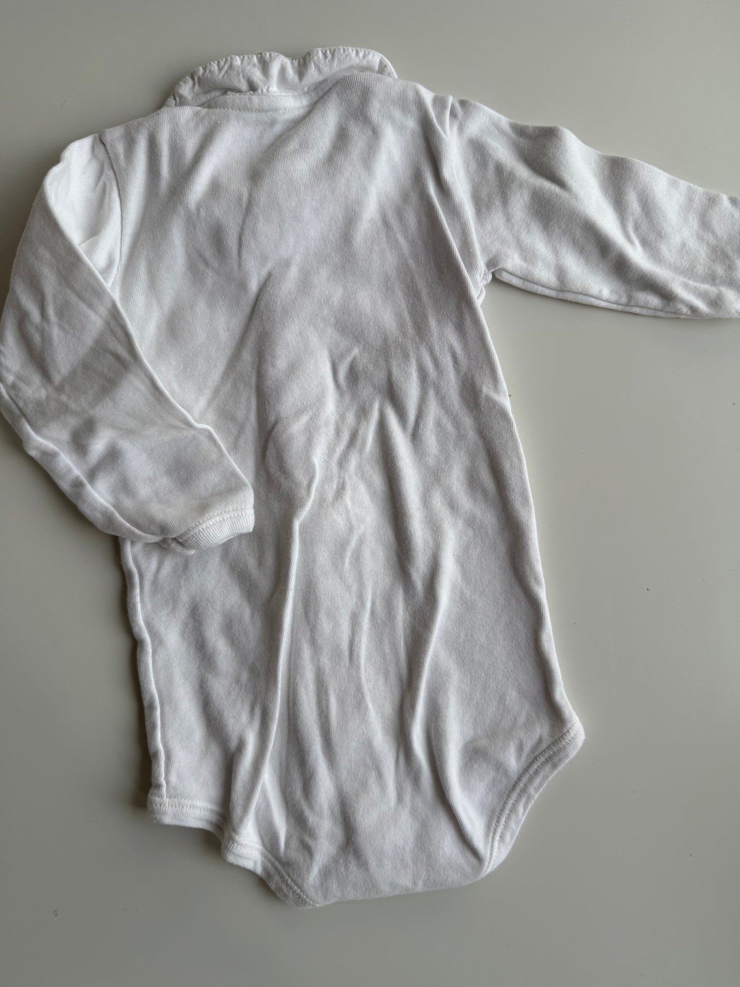PETIT BATEAU Body langarm Kragen weiß 74