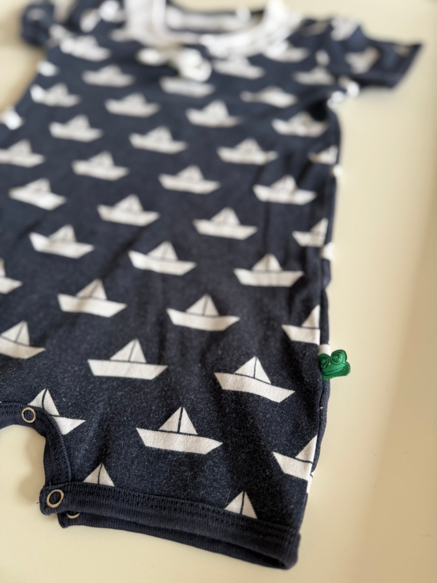 FREDS WORLD kurzer Strampler Sommer kurze Hose blau weiß 80