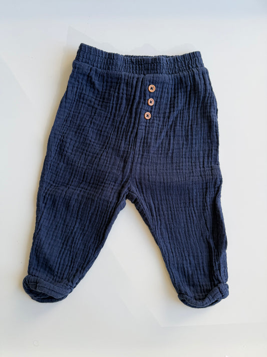 HEMA Hose Musselin dunkelblau 68