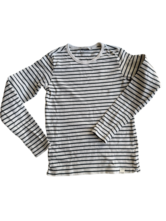 SISSY BOY Langarmshirt gestreift Creme weiß blau 146/152
