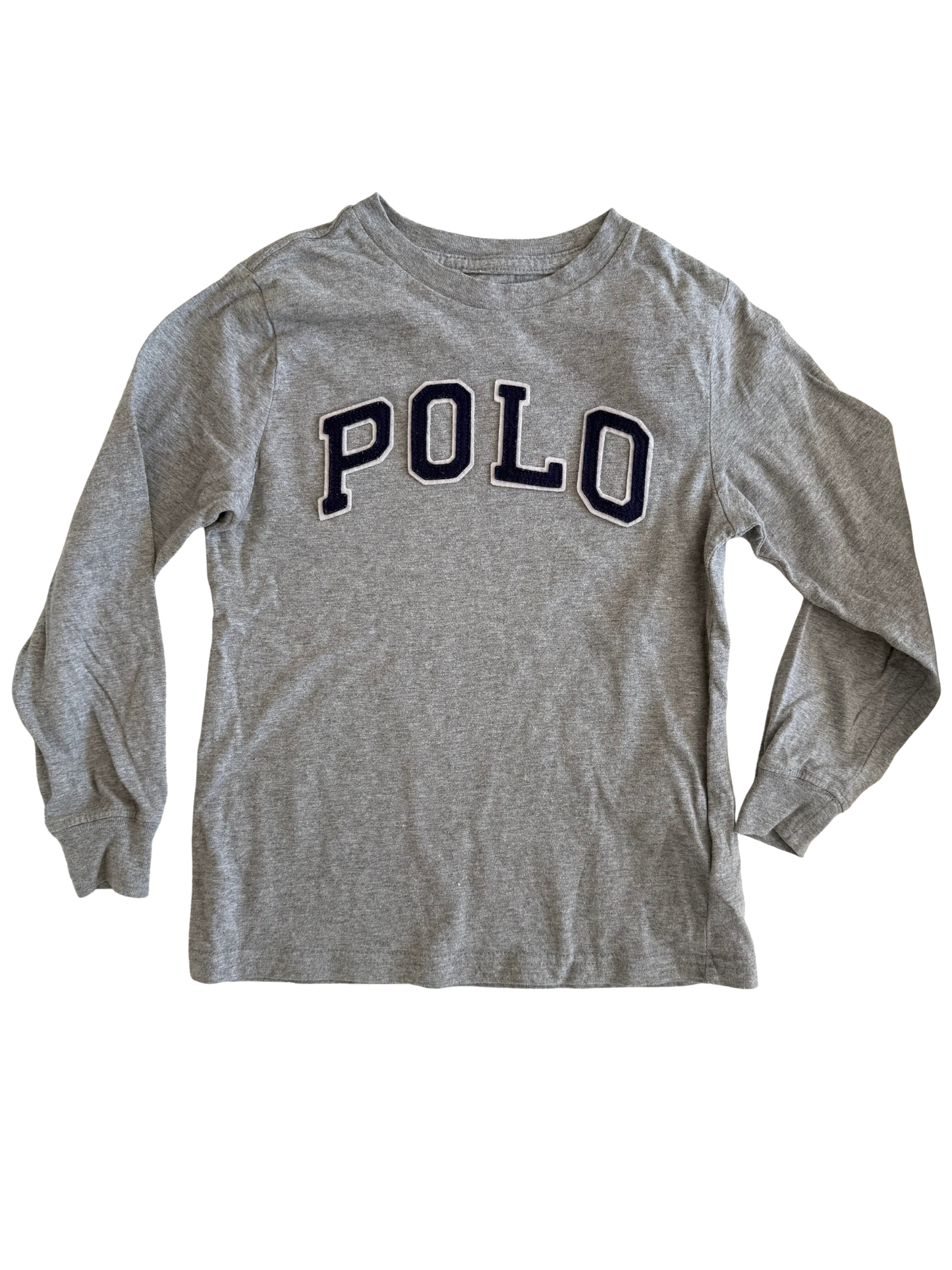 RALPH LAUREN Langarmshirt grau Polo 116