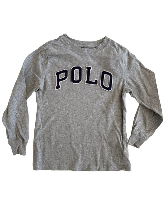 RALPH LAUREN Langarmshirt grau Polo 116