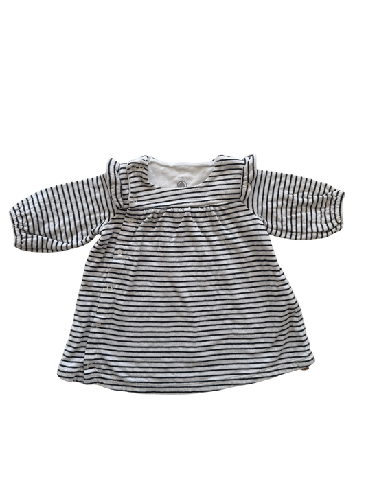 PETIT BATEAU Kleid blau weiß gestreift 56/62
