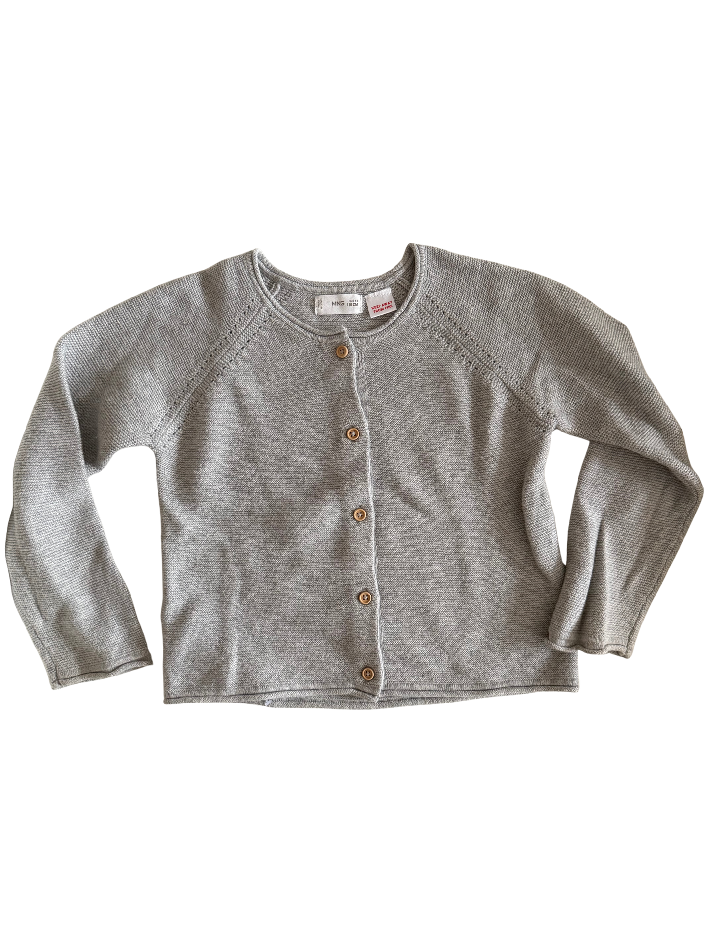 MANGO Strickjacke grau 110