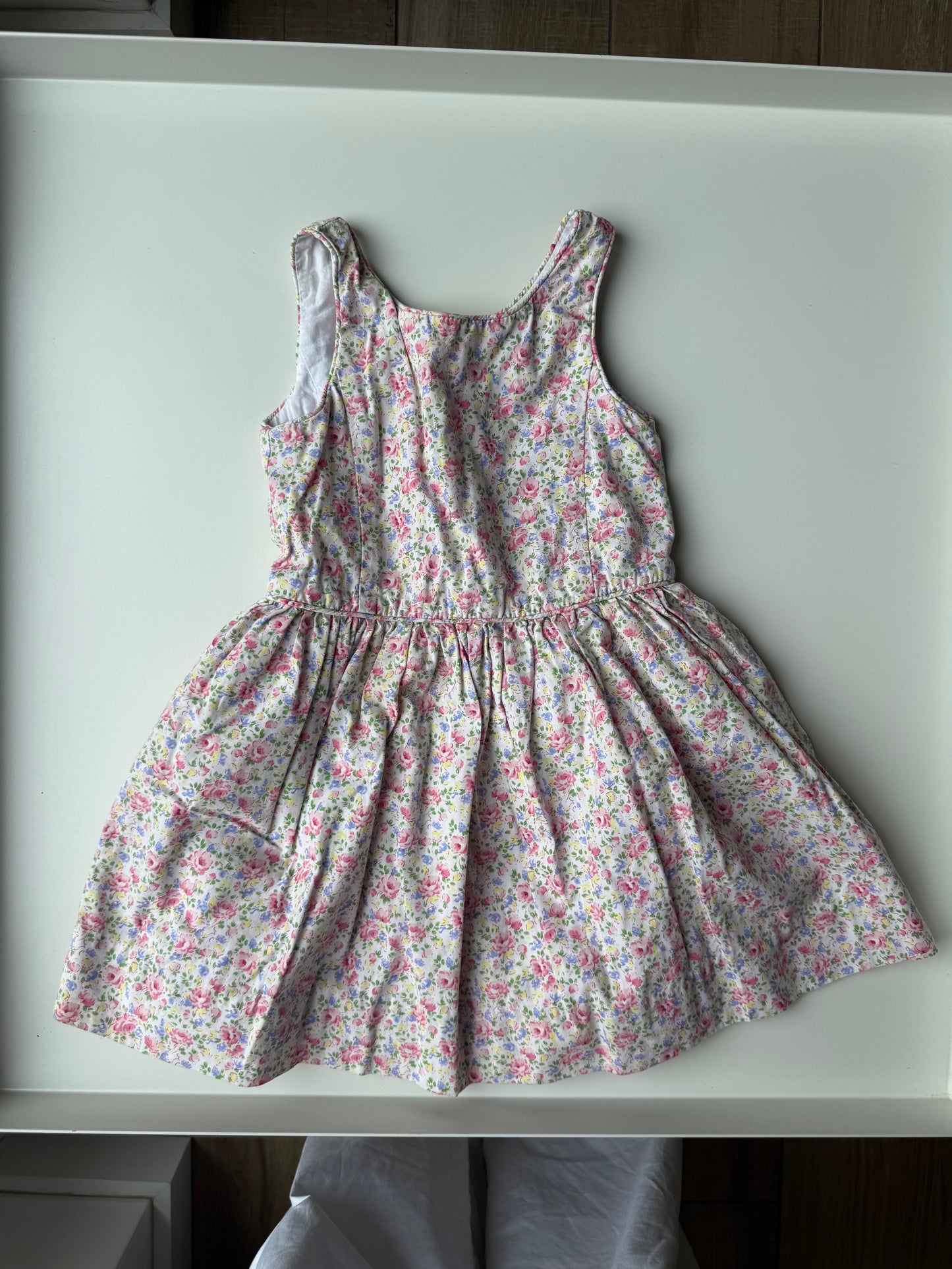 RALPH LAUREN Sommerkleid Streublumen rosa bunt 92