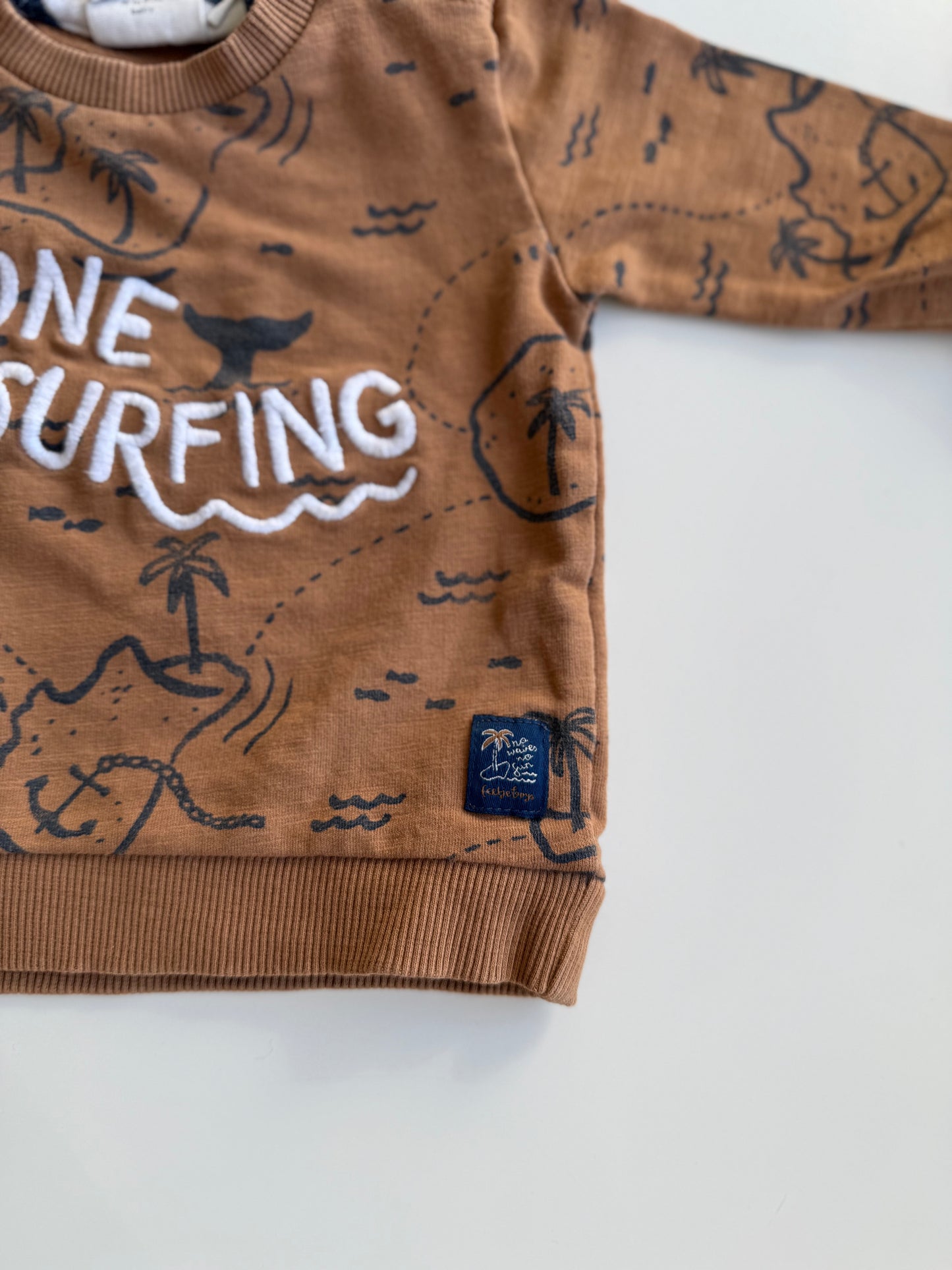 FEETJE Sweatshirt gone Surfing braun 62
