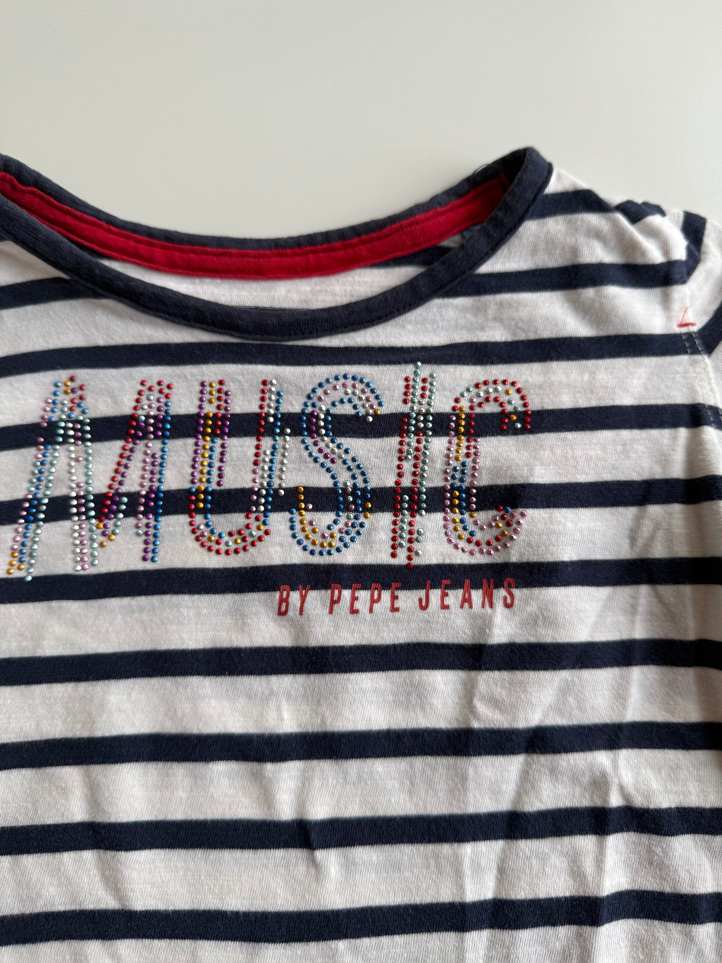 PEPE Langarmshirt blau weiß Music 104