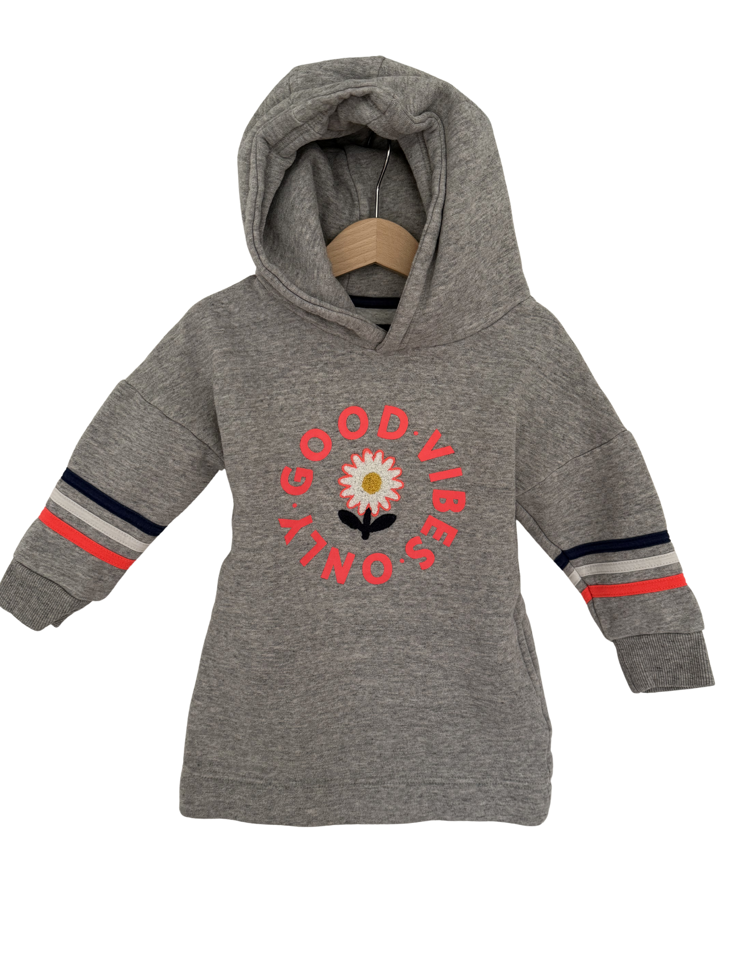 MINI BODEN Sweatkleid good vibes grau 104