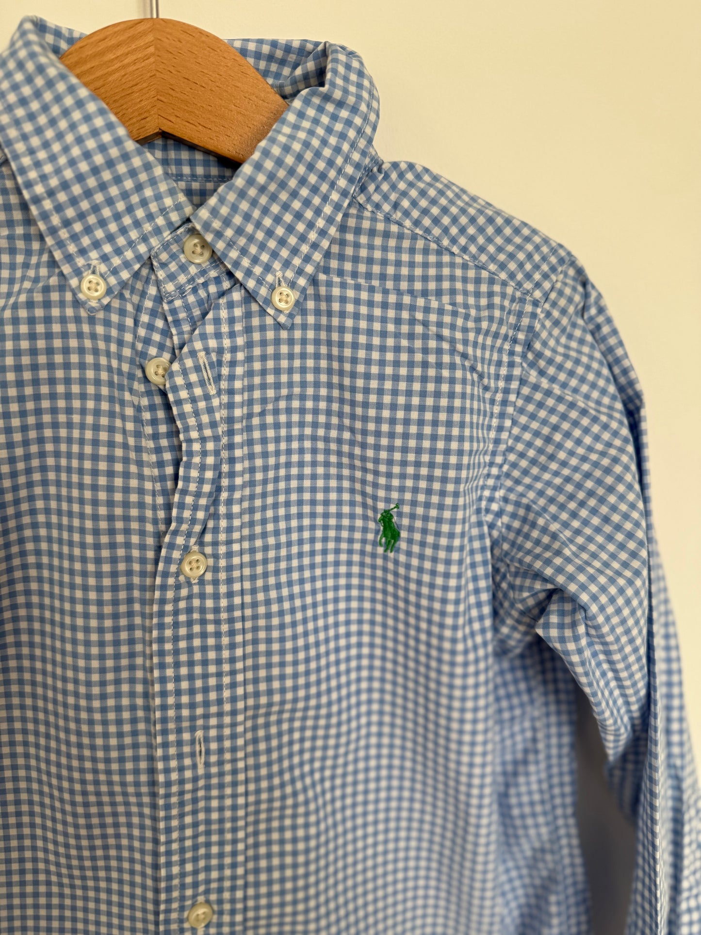 RALPH LAUREN Hemd kariert blau weiß 104