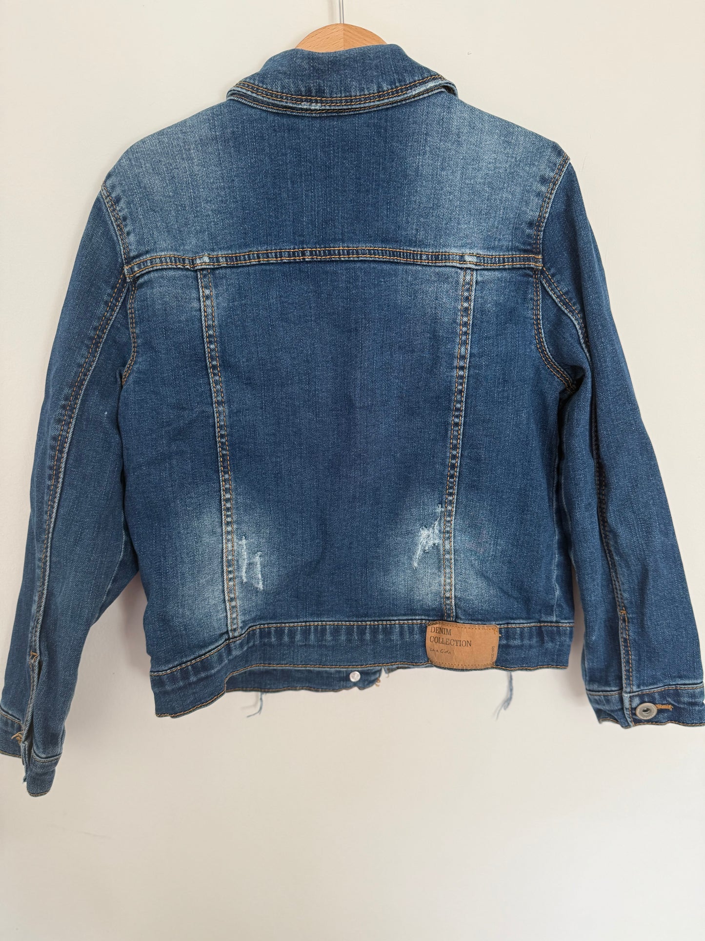 ZARA Jeansjacke usedlook blau  128