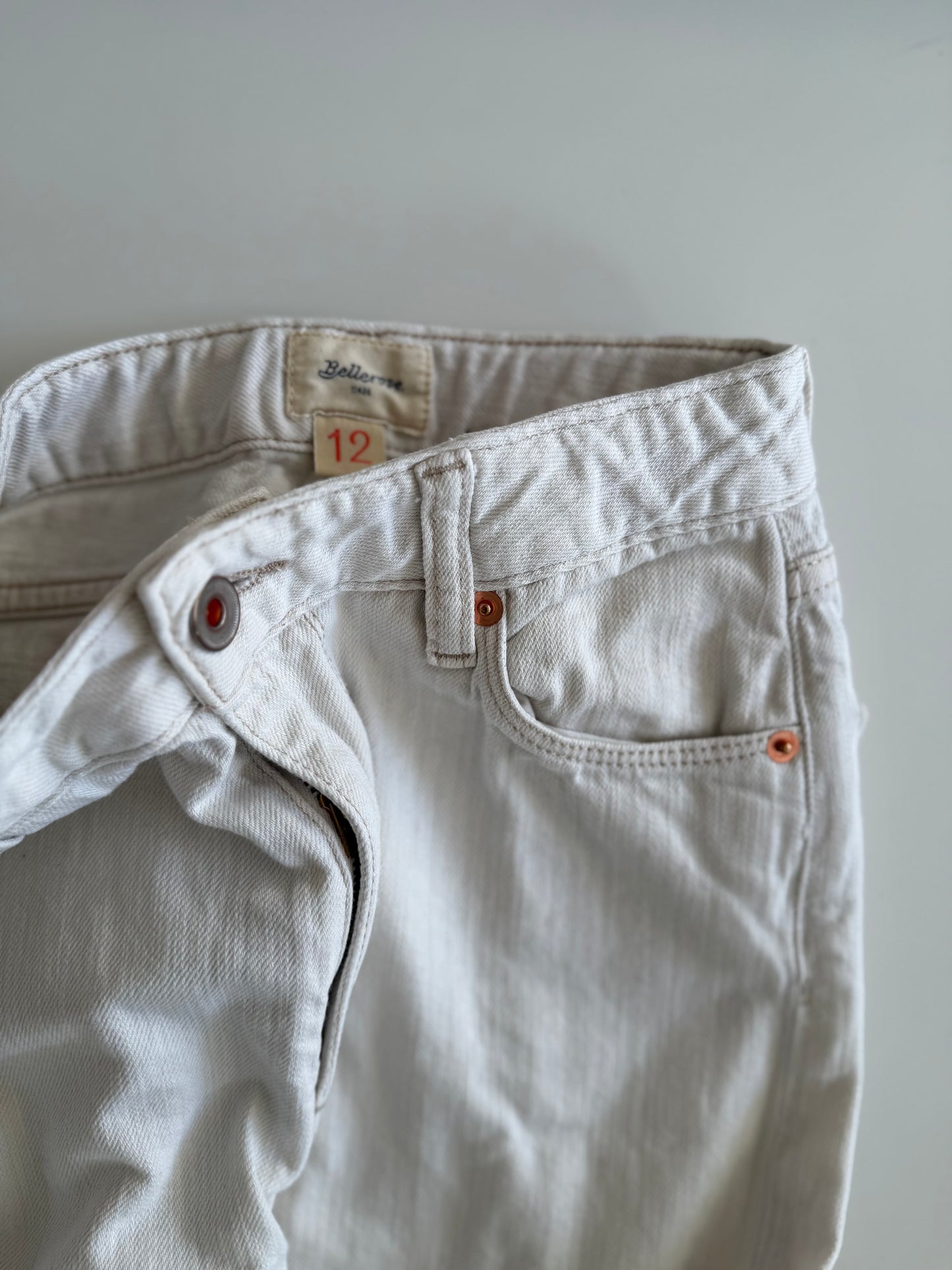 BELLEROSE Jeans wideleg weiß 152