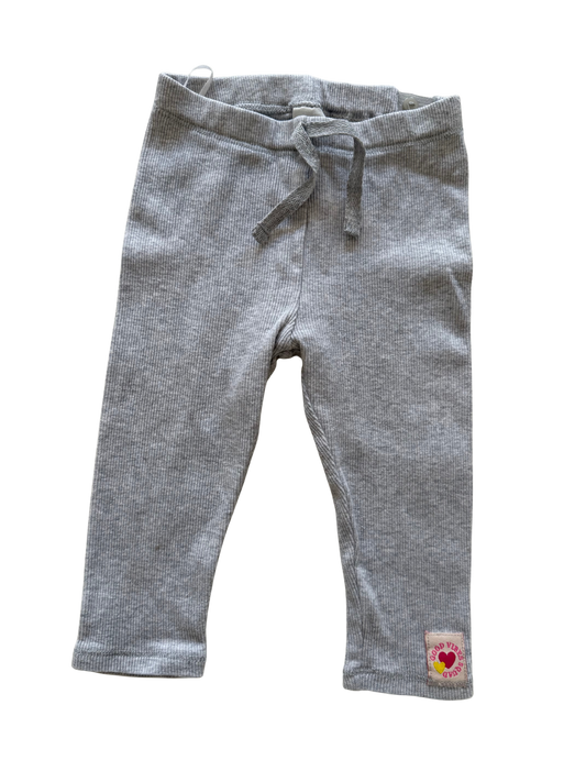 H&M Leggings Ripp hellgrau 74