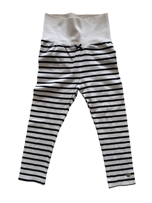 STEIFF Leggings blau weiß Streifen 86