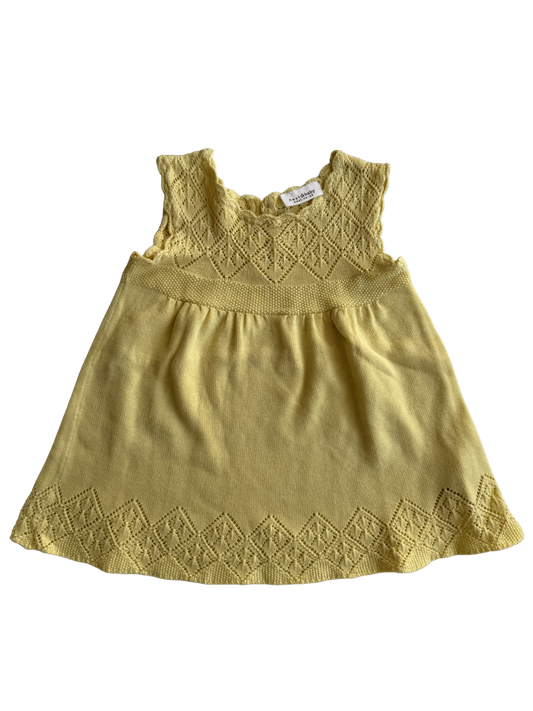NEXT Kleid Strick gelb 62/68