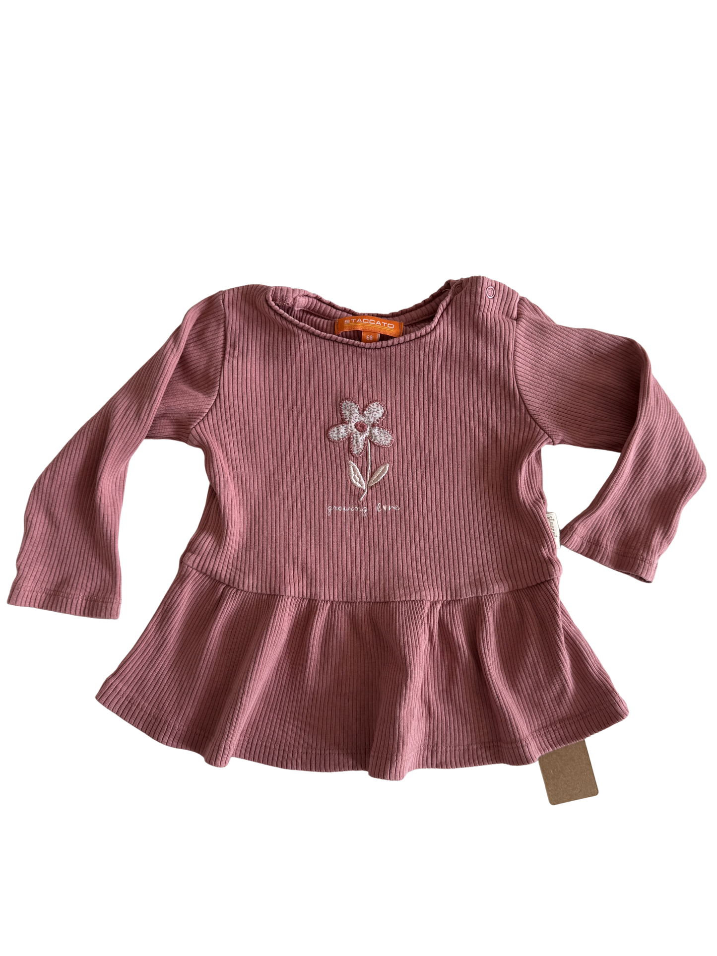 STACCATO Langarmshirt Ripp altrosa 68