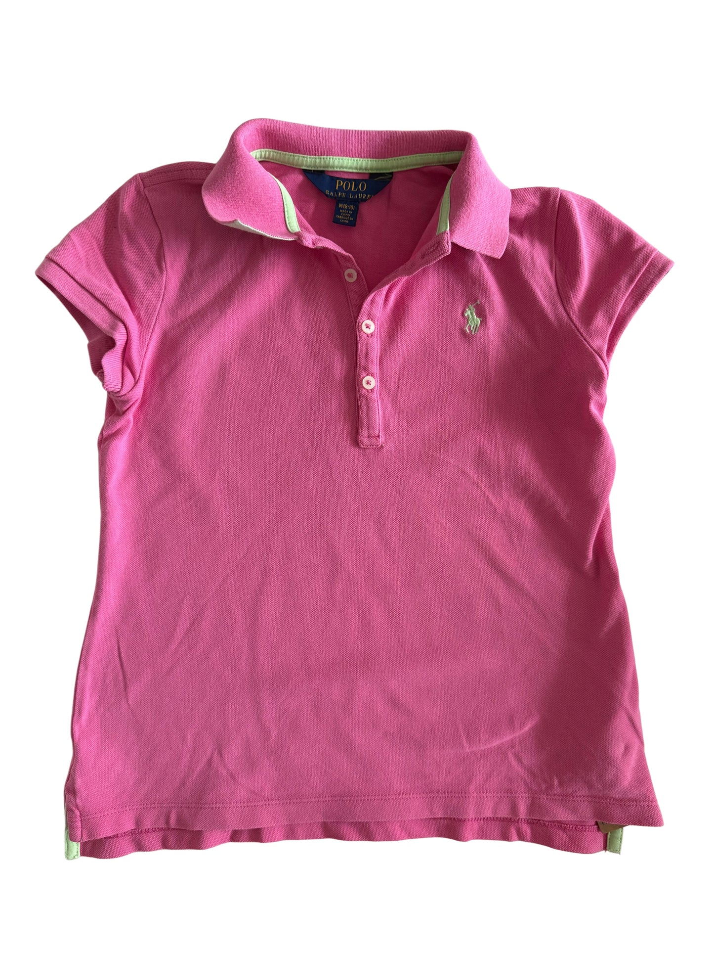 RALPH LAUREN Poloshirt pink grün 128/134