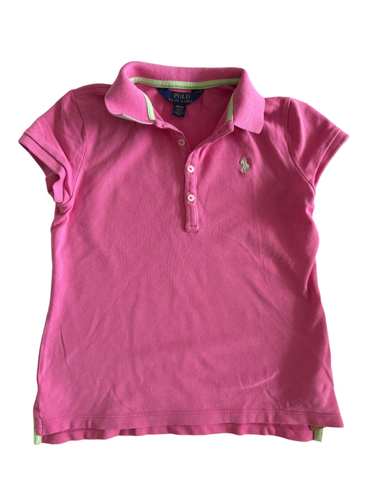 RALPH LAUREN Poloshirt pink grün 128/134